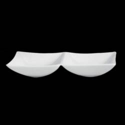 Platou cu 2 compartimente din portelan 17x8cm colectia HONG KONG 