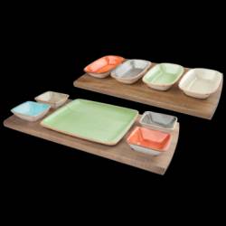 Platou cu doua fețe pentru servire BONNA ACACIA 45x23cm 
