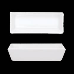 Platou dreptunghiular adanc din portelan 15x10cm colectia MERID 