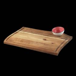 Platou lemn pentru servit friptura BONNA ACACIA 38x28x1 8cm 