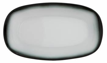 Platou oval GURAL colectia MARMARIS-WHITE BLACK 24x14cm 