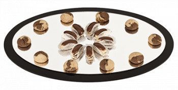 Platou RAKI oval acrilic prezentare suprafata tip oglinda 40x60cm 