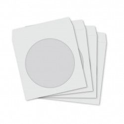 Plic pentru CD / DVD din hartie alb cu fereastra transparenta 100 buc. 
