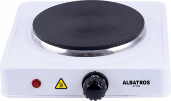 Plita Albatros AP16W 1 zona de gatit 1500 W Termostat reglabil Alb 