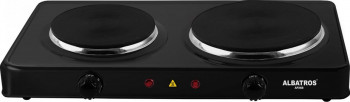 Plita Albatros AP26B 2 zone de gatit 2500 W Termostat reglabil Negru 