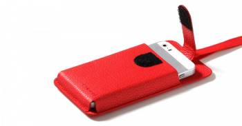 Pouch Patchworks iPhone Tag Pouch pentru Apple iPhone 55sSE rosie