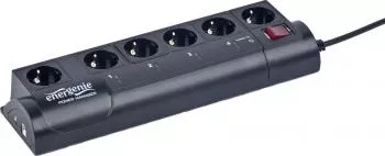 Prelungitor cu protecție Gembird EnerGenie EG-PMS2 6 prize