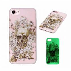 Protectie spate fosforescenta pentru iPhone 7 capac de protectie husa de protectie bumper schelet inflorat BBL211 