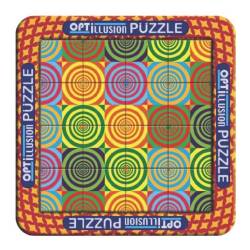 Puzzle magnetic holografic cu iluzie optica Cerculete 16 piese