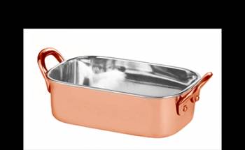 Roaster dreptunghiular RAKI inox cu strat cupru 12 5x8 5x3 75cm 350ml