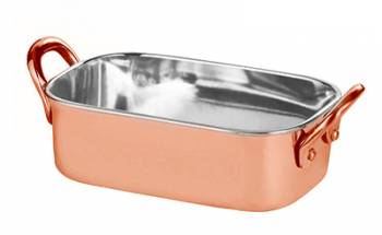 Roaster dreptunghiular RAKI inox cu strat cupru 14 5x9 5x4 5cm 450