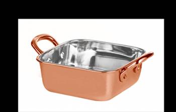 Roaster patrat RAKI inox cu strat cupru 11 5x4 75cm 400ml 