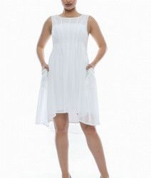 Rochie din voal alb Valery 