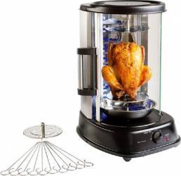 Rotisor vertical DomoClip DOM323 1500W Frigarui incluse Negru 