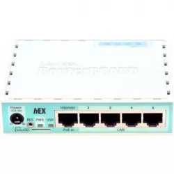 Router Wireless MikroTik hEX RouterOS L4 5 porturi LAN Gigabit 64MB RAM
