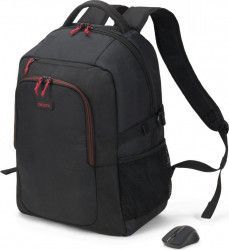 Rucsac Laptop Dicota D31719 15.6inch Black-Red + Mouse 
