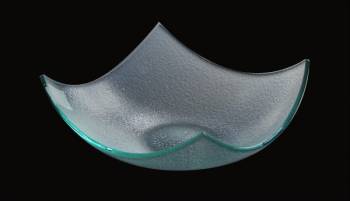 Salatiera patrata RAKI sticla 20x20cm neagra