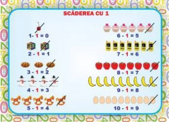 Scaderea 0-10 set 8 planse