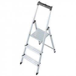 Scara dubla cu trepte pe o parte din aluminiu Krause Monto Solidy 2.65 m inaltime lucru 3 trepte pliabila 