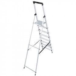Scara dubla cu trepte pe o parte din aluminiu Krause Monto Solidy 3.70 m inaltime lucru 8 trepte pliabila 