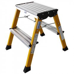 Scara KRAUSE Monto Rolly galbena dubla 2x2 trepte 