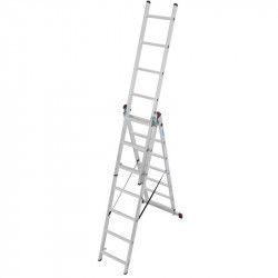 Scara multifunctionala 3x7 trepte functie egalizare aluminiu inaltime lucru 5.10m KRAUSE CORDA 