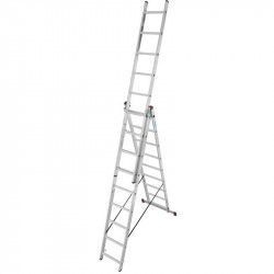 Scara multifunctionala 3x9 trepte functie egalizare aluminiu inaltime lucru 6.20m KRAUSE CORDA