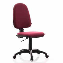Scaun birou ergonomic PRESTIGE baza PP contact permanent stofa Bordo Visiniu QMOBILI 