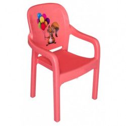 Scaunel ELITE cu brate pentru copii culoare roz 