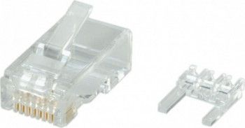 Set 10 buc mufe RJ45 cat 6 UTP Roline neecranate pentru fir solid cu insertie