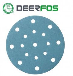 Set 100 buc DEERFOS SA331 BLUE diametru 150 mm 17 gauri FESTOOL granulatie 800 disc abraziv de slefuit prindere arici tip scai/velcro 