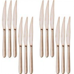 Set 12 cutite otel inoxidabil 18 10 INOXRIV NOVECENTO PINK GOLD 
