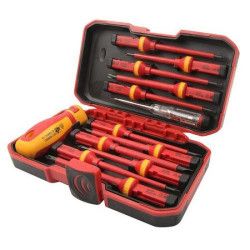 Set 13 surubelnite izolate VDE Tolsen cu maner interschimbabil