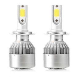 Set 2 Becuri LED C6 Auto H7 6000K 36 W 3800 Lm Argintiu 