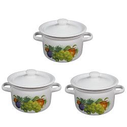 Set 3 oale DARI LETA emailate 2L 3L 4 5L otel carbon 