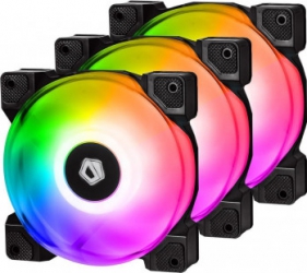 Kit 3 ventilatoare ID-Cooling DF-12025 120mm iluminare aRGB