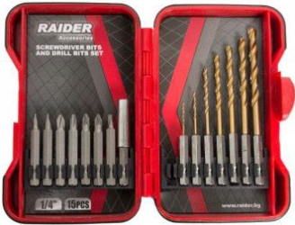 Set biti si burghie pentru surubelnita Raider 157795 diametru 1-5 mm 