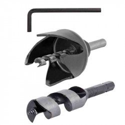 Set carota si burghiu pentru lemn Raider 157701 diametru 54 mm 