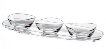 Set platou 30x9 5cm cu 3 boluri VIDIVIL PAPYA 