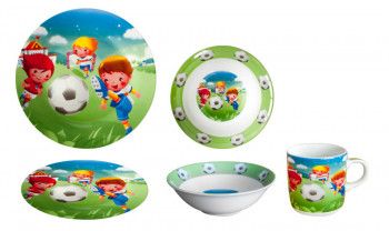 Set serviciu masa din portelan pentru copii FOOTBALL PLAYER 