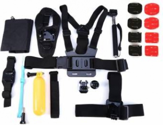 Set 20 accesorii pentru camere de actiune compatibile GoPro 
