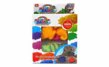 Set 2 cutii nisip pentru modelat + 8 forme 100 non-toxic culori vibrante 