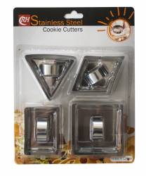 Set 4 forme inox copt prajituri RAKI MN01981081 