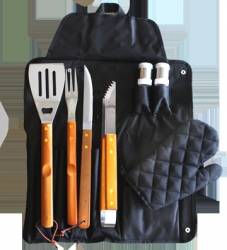 Set accesorii gratar RAKI 7 piese cu manusa si sort