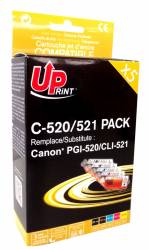 Set cartuse cerneala UPRINT CJ521UPP5 CyanMagentaGalbenNegru 1 x 20 ml si 4 x 10 ml compatibil PGI520CLI521 