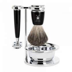 Set de barbierit aparat ras clasic pamatuf cu par bursuc maner rasina S81M226SSR 