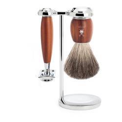 Set de barbierit cu aparat de ras clasic si pamatuf Pure Badger S 81 H 331 SR 