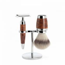 Set de barbierit pamatuf silvertip badger aparat ras clasic maner lemn tuia S31H71SR 