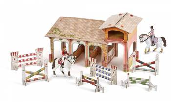 Set figurine Papo - Poney club-boxa carton+4 figurine 