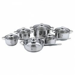 Set oale CSS Kasel inox1810 baza dubla manere nituite 12 piese inductie 